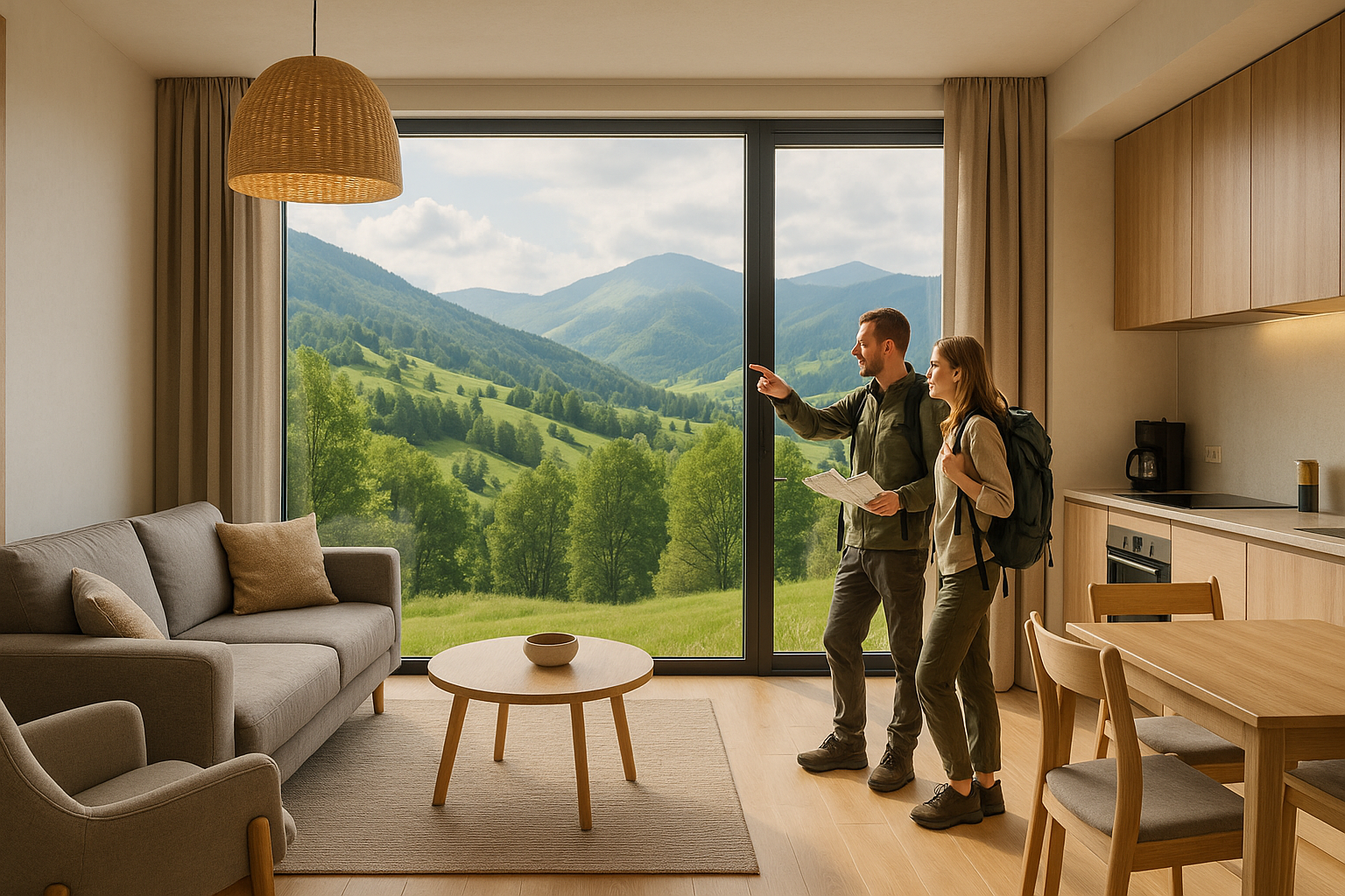 Przytulny apartament w górach jako komfortowa baza wypadowa na wypoczynek